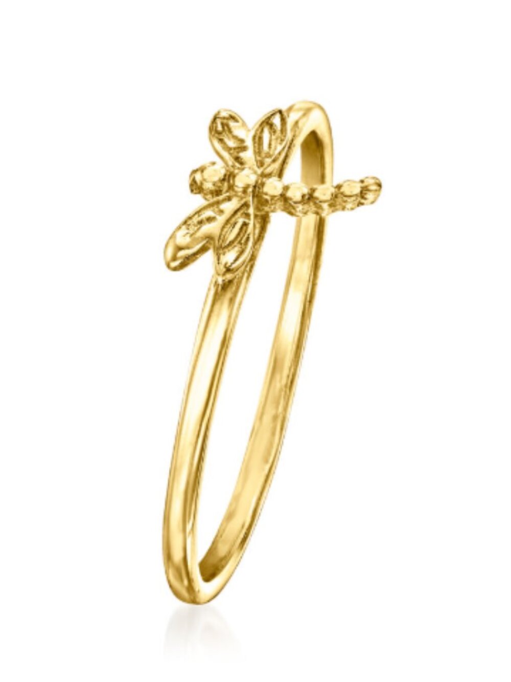 Ross-Simons - 10kt Yellow Gold Dragonfly Ring